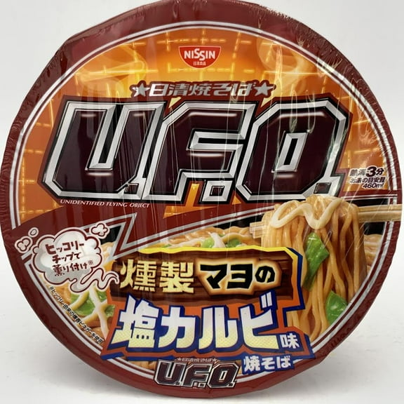 Nissin Yakisoba UFO Smoked Mayo Salt Kalbi Flavor 107g熏制蛋黄酱盐排骨味炒面碗面