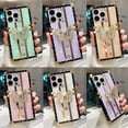 thumbnail image 2 of Fashion Retro Style Electroplating Rhinestones Phone Case For iPhone 16 Pro Max 15 Plus 14 13 12/12pro 11promax Creative Butterfly Bracket Protective shell, 2 of 9