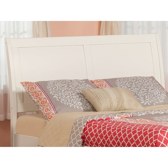 Full Size Headboard, White Curved Wood Headboard, Bed Frame Mount
