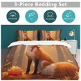 thumbnail image 2 of Autumn Fox in Forest Duvet Cover Set Themed Multicolor Polyester Bedding Set for Bedroom Decoration, 2 of 6
