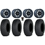 KMC Technic 15" Wheels Blue 35" Coyote Tires Sportsman RZR Ranger