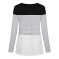 thumbnail image 6 of Youmylove Women Maternity Long Sleeve Striped Printed Nursing Tops Blouse For Breastfeeding Pregnant, 6 of 8