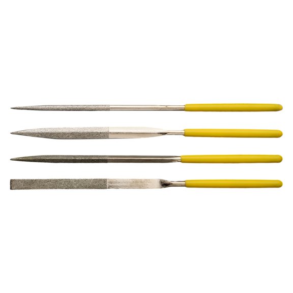 File Plastic Handle Metal Stone Grinding Flat Needle Jewelry Polishing Round File Fangkenuo