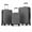 Ash Grey, variant on 3-Piece ABS Hardshell Luggage Set, Lightweight Durable Suitcases with 4 Silent Spinner Wheels & TSA Lock, Wave-Embossed Scratch-Resistant Shell, 20/24/28 Inch, Dark Green