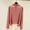 Pink, variant on Women's Mock Turtleneck Long Sleeve Basic Solid Color Tops Slim Fitted Lightweight Base Layer Shirts