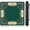 Emerald Gold Art Deco Fan, variant on Blue Porcelain Floral American Mahjong Mat 32.5 x 32.5 in with Rules