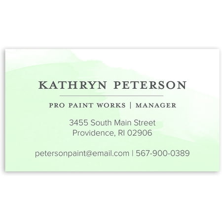 Watercolor Note - Personalized 3.5 x 2 Business (Best Colors For Business Cards)