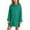 Blackish Green, variant on Oversized Hoodie Dress for Girls Long Hooded Sweatshirt Dress Pocket Side Split Warm Casual Cozy Pullover Sweaters