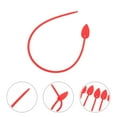 thumbnail image 1 of OULII 10 Pcs Attaches de Câble Fermeture à Glissière Rouges en Silicone pour Gestion des Câbles, 1 of 8