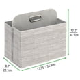 thumbnail image 4 of mDesign Holiday Storage Box for Gift Wrapping and Bows - Stripe, Taupe/Tan, 4 of 9