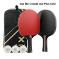 thumbnail image 1 of Balle de Tennis de Table Raquette Ping-Pong Paddle Longue Courte Poignée Durable Sac 3 Balles Neuf, 1 of 1