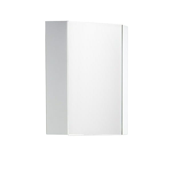 Fresca Coda 14 White Corner Medicine Cabinet With Mirror Door Com Fresca Coda 14 White Corner Medicine, Corner Medicine Cabinet With Mirror Door