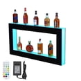 thumbnail image 1 of Qinaqin 2 Niveles 48 Inch Bottle cm de Profundidadisplay Estante Bar Shelves con Remote & App Control 16 Colors 4 Music Modes Acrylic Lighted para Liquor, 1 of 7