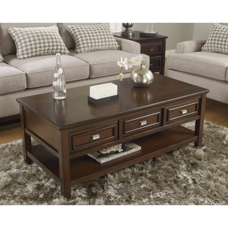 Rectangular Storage Cocktail Table - Signature Design by Ashley Larimer Rectangular Cocktail Table
