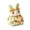 Yellow #038, variant on Patchwork Bunny DIY Kit, Handmade Sewing Craft Kit with Pre-Cut Fabric, Stuffing and Buttons, Creative Patchwork Animal Craft Project for Adults Beginners, Gift for Craft Lovers