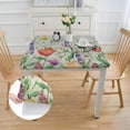 thumbnail image 2 of PIKWEEK Tablecloths Square Table Cover Tulip Lavender Flower Plant Watercolor Floral Spring Summer white, 2 of 7