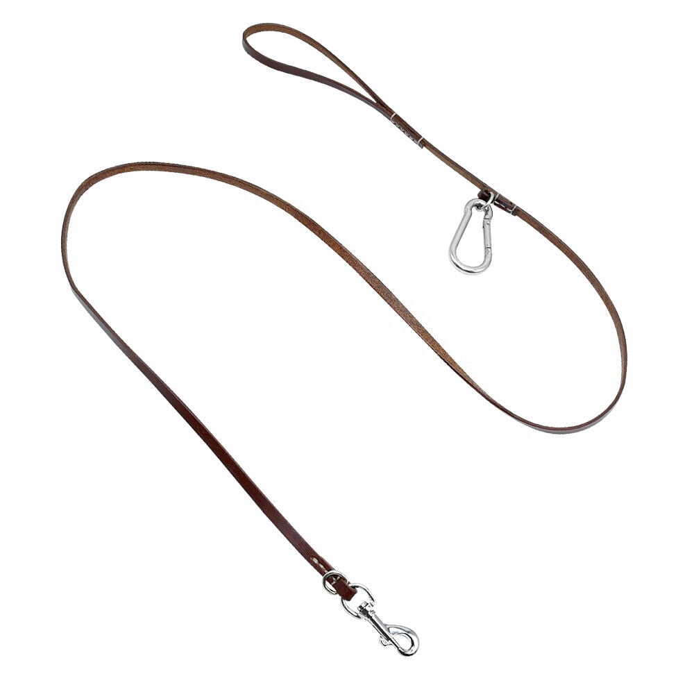 Didog 5/6ft Genuine Leather Dog Leash Heavy Duty Walking Training Lead for Medium Large Dogs