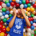 thumbnail image 3 of Light It Up Blue Autism Awareness Youth T-shirt, Youth L, Royal, 3 of 5