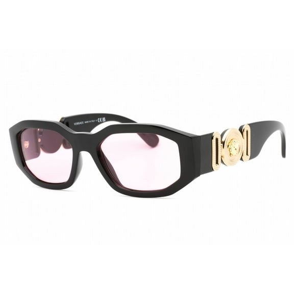 Versace VE 4361 Plastic Unisex Geometric Sunglasses Black 53mm Adult