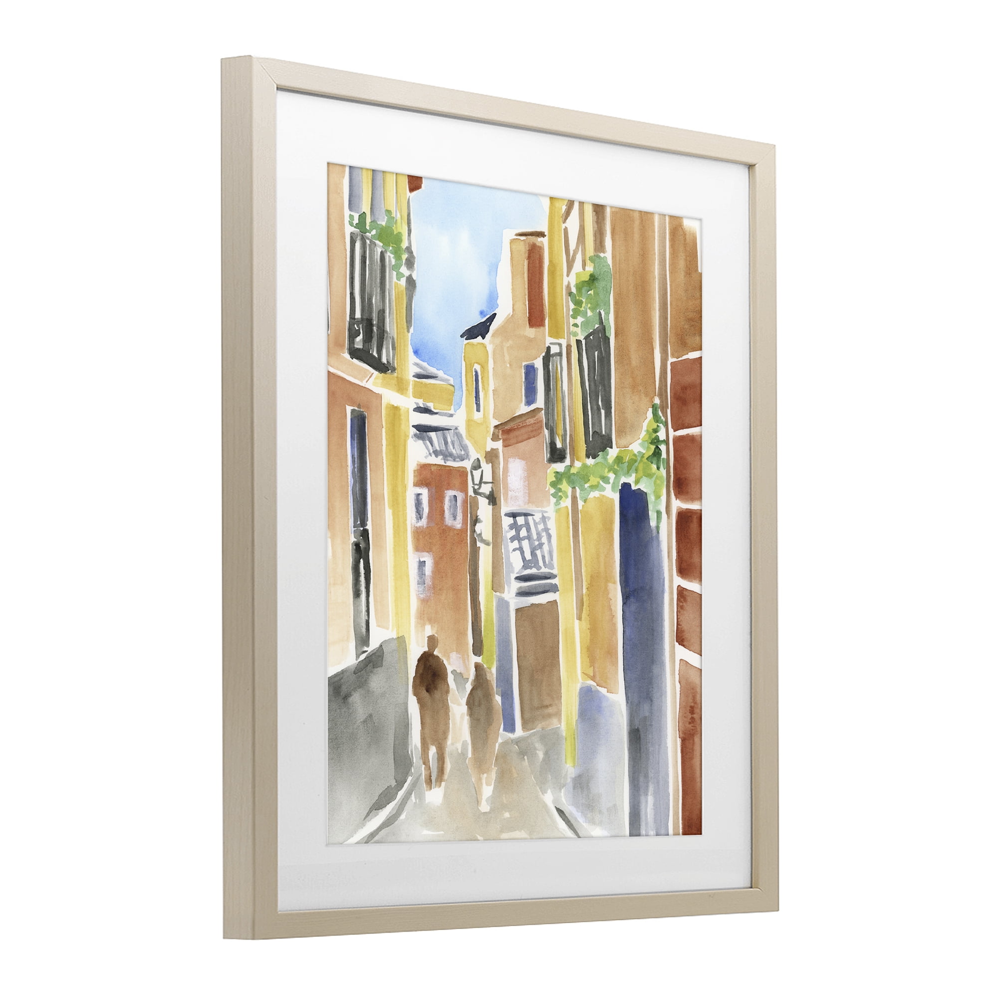 Stupell Industries Calles de Madrid Architecture Birch Framed Print Under Glass, design by June Erica Vess
