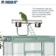 thumbnail image 4 of HomeStock Suburban Sophistication Playtop Bird Home with Spacious Design, Durable Materials, Removable Perches-Color:Sage Green,Size:Medium, 4 of 7