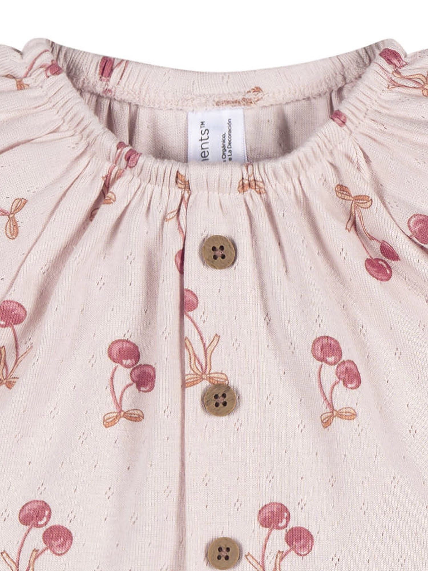 Modern Moments by Gerber Baby Girl Organic Ruffle Sleeve Top, Sizes 0/3 Months - 24 Months