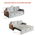 thumbnail image 5 of 66.2" Queen Pull Out Sofa Bed, Hydraulic System Convertible Sleeper Sofa with Storage and 2 Soft Pillows, Tufted Button Upholstered Couch,Multi-Functional Velvet Loveseat Bed,Black, 5 of 9