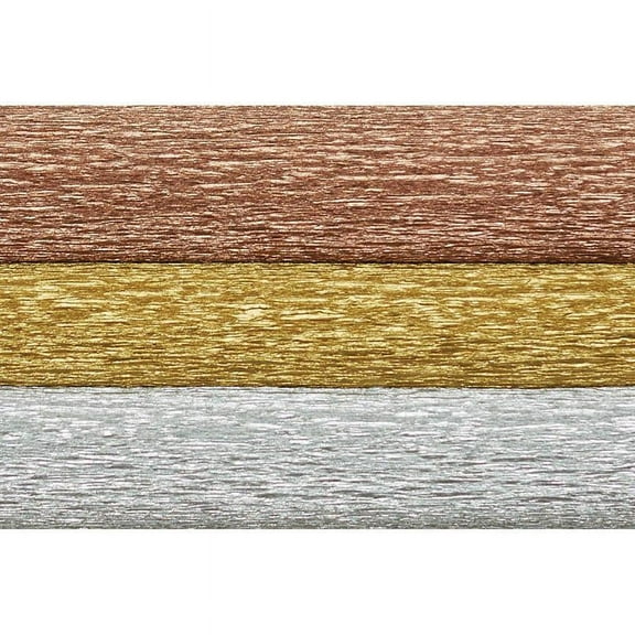 Lia Griffith Extra Fine Crepe Paper, Assorted Metallic, 3 Sheets
