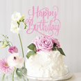 thumbnail image 4 of Adorno para Pastel Ruscalin Feliz Cumpleaños Brillante Rosa, 4 of 7