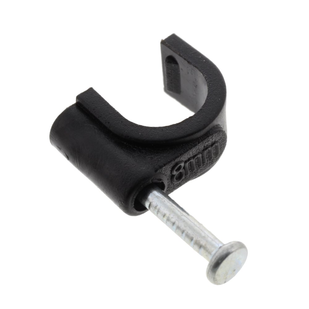 Bulldog Hardware Coaxial Cable Staples, Black, 20 Pack