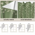 thumbnail image 5 of Sage Green Floral Swag Curtains for Kitchen/Bedroom/Living Room, Spring Flowers Scalloped Curtains 63 Inch Long, Rod Pocket Window Swag Topper Curtains Valances 2 Panels Set 36"x63", 5 of 8