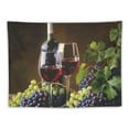 thumbnail image 5 of Orinice Wine Grapes Bottle Tapestry Wall Hanging Unique Style Graphic Tapestries Home Wall Decor Art for Living Room Bedroom Apartment Farmhouse Dorm 60x50inch, 5 of 6