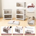 thumbnail image 6 of Costway Stackable 25.5 Gal Storage Bins, White/Brown, 3 Count Pack, 6 of 10