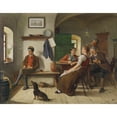 thumbnail image 3 of Josef Kinzel 14x12 Black Modern Framed Museum Art Print Titled - In the Farmers' Room (1897), 3 of 5
