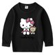 thumbnail image 3 of Hello Kitty camiseta de Color sólido para niños primavera otoño nueva camisa de cuello redondo para niños y niñas Camisa de manga larga de algodón para bebés, 3 of 5