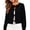 Black, variant on Women's Tie Front Bow Chunky Knit Cardigan Long Puff Sleeve Trendy Fall Winter Sweater