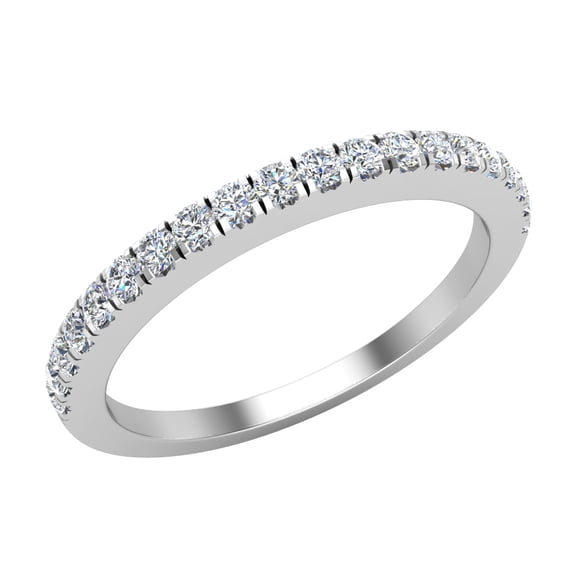 Diamond Wedding Band Matching to Cushion Halo Wedding Ring Set 14K White Gold 0.33 Carat (G,SI)