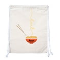 thumbnail image 2 of Ramen noodle Backpack Personalized Drawstring Bag Cotton Canvas Cinch Backpacks, 2 of 2
