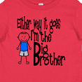 thumbnail image 4 of Inktastic Either Way It Goes, I'm the Big Brother Boys Baby T-Shirt, 4 of 5
