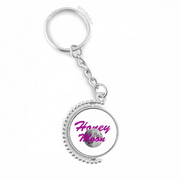 Cultural Love Couples Art Deco Fashion Rotatable Keyholder Ring Disc Accessories Chain Clip