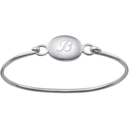Personalized Planet Sterling Silver Initial Baby Bangle
