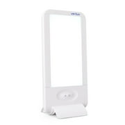 Verilux HappyLight Full-Size - UV-Free Therapy Lamp, Bright White Light with 10,000 Lux, Adjustable Brightness, 2 Interchangeable Lenses, Detachable Stand, and Wall Mountable