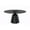Black, variant on LeisureMod Prynn Mid-Century Modern 60" Round Dining Table with Sintered Stone Top and Black Pedestal Base for Kitchen and Dining Room (Light Grey)