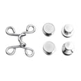 thumbnail image 1 of Nail-Free Button Adjustable Waist Extender Set Replacement Buckle Sliver, 1 of 8