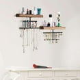 thumbnail image 4 of Hanging Wall Mounted Jewelry Organizer With Rustic Wood Jewelry Holder Display For Necklaces Br, 4 of 5