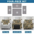thumbnail image 6 of FKELYI Recliner Chair Slipcover 4 Pcs Covers for Reclinging Armchair Polynesian Floral Turtle Print Non-Slip Breathable Fitted Sofa Couch Covers Furniture Decor Protector, 6 of 7