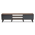 thumbnail image 4 of Baxton Studio Clapton Modern and Contemporary Multi-Tone Grey and Walnut Brown Finished Wood TV Stand, 4 of 9