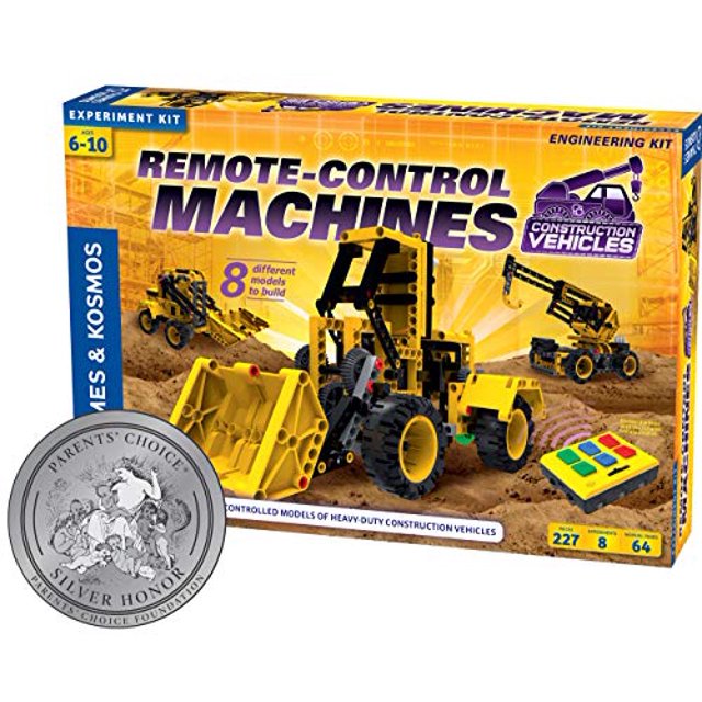 Máquinas de control remoto Thames & Kosmos: Vehículos de construcción | Kit de vástago para experimentos de ciencia e ingeniería | Construya 8 modelos de trabajo reales | Ganador del premio Parents 'C Thames & Kosmos 0814743012578