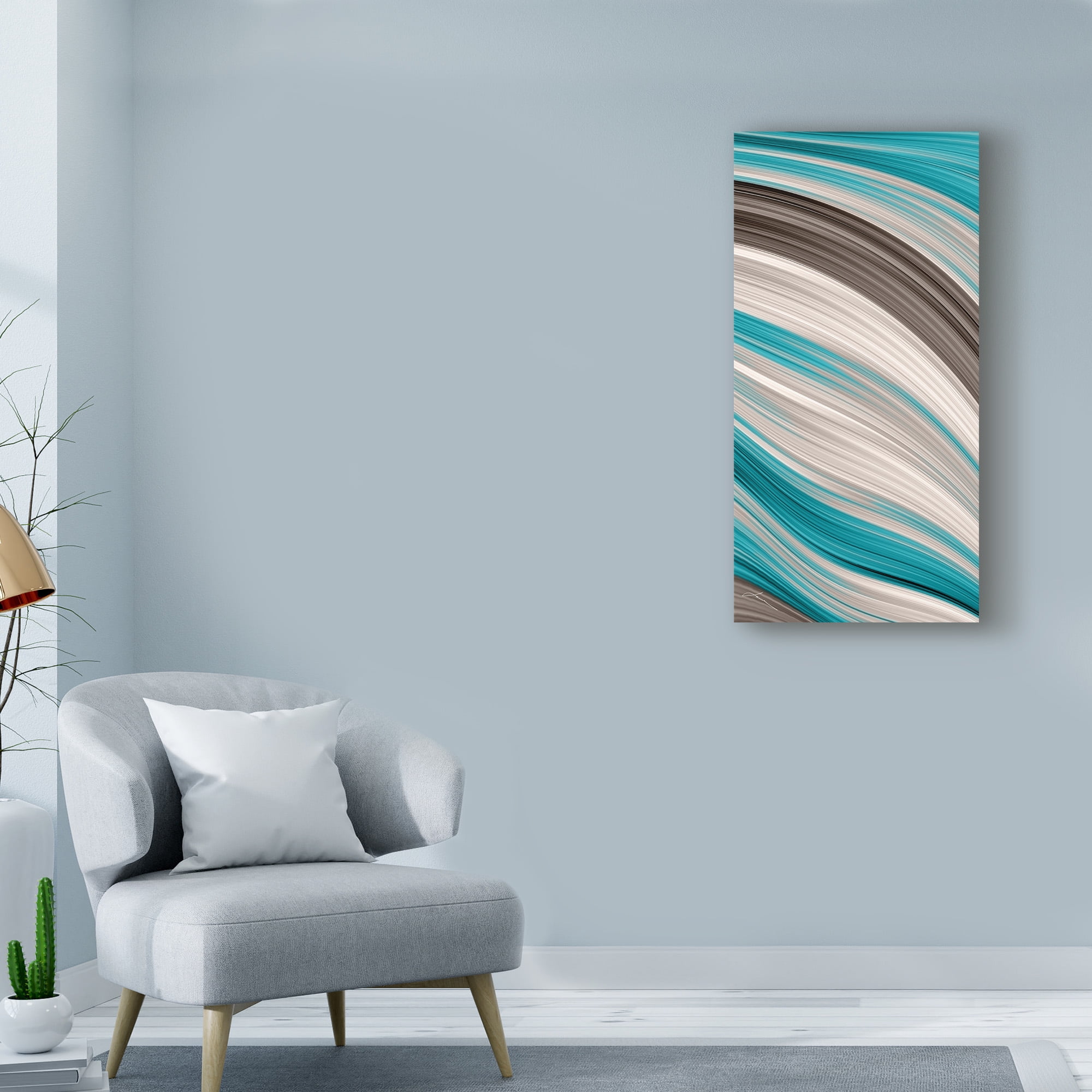 Trademark Fine Art 'Aqua Sweep II' Canvas Art by James Burghardt