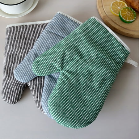 

Qianha Mall 1Pc Insulated Glove Anti-scald Non-slip Cotton Easy Hanging Oven Mitt Kitchen Supplies